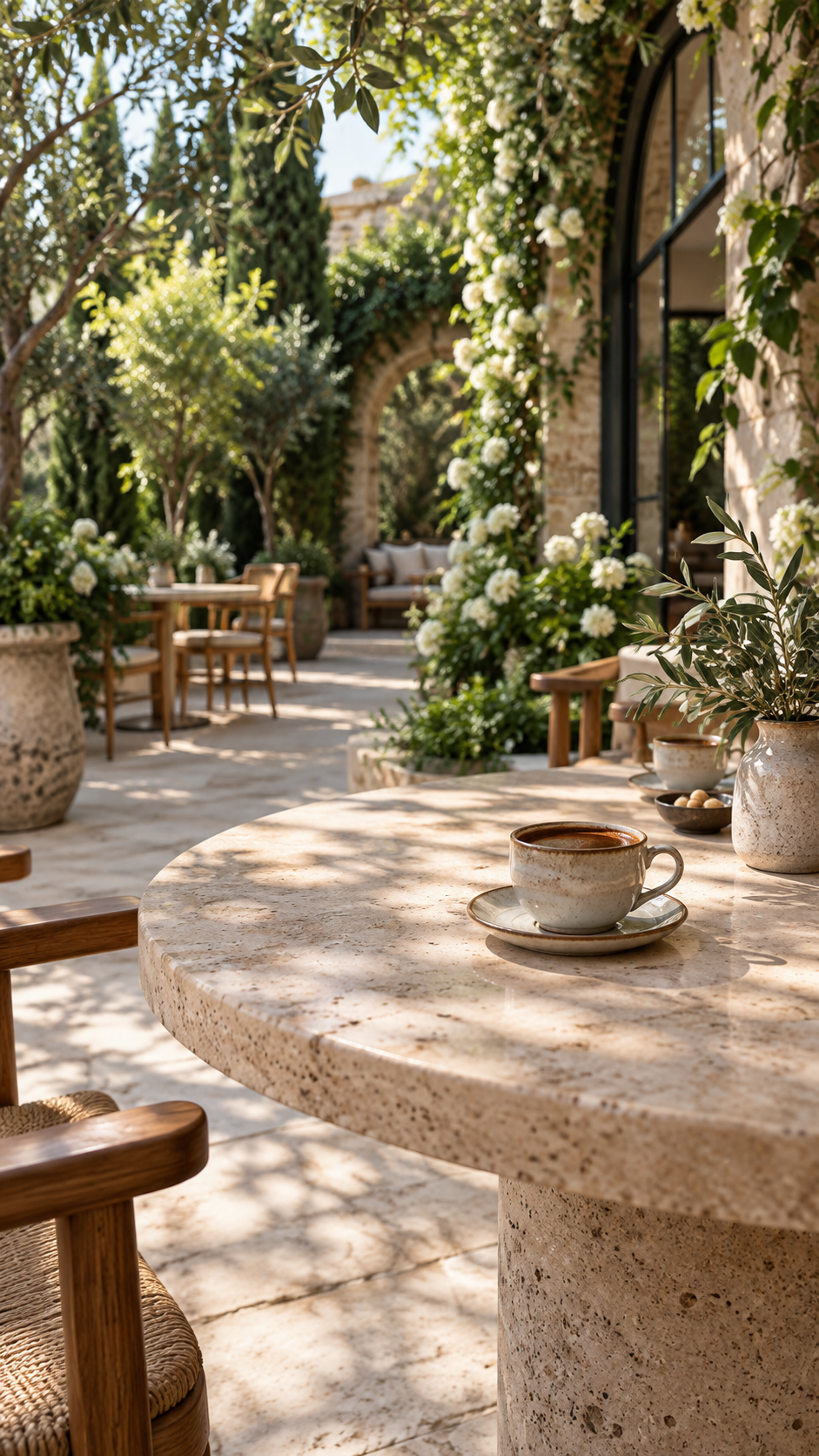 Botanik bahçede kafe